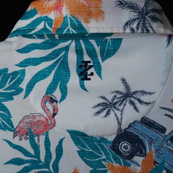 Izod Golf Stretch Tropical Polo (XL) Flawless! OMG! ⛳️ ⛳️ - Picture 4 of 8
